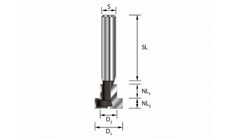 T-Nutfräser Set 4-teilig M5 - M6 - M8 - M10 - sautershop