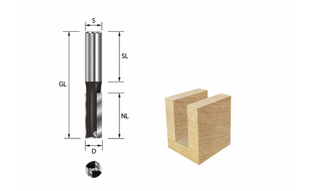 Nutfräser HW Z2 D: 10mm GL: 66mm - sautershop