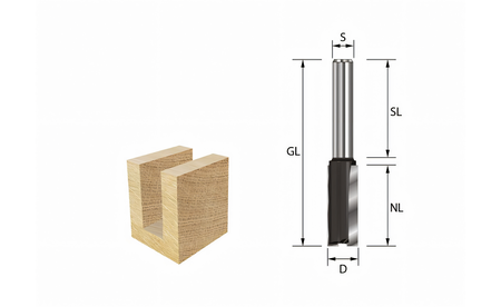 Nutfräser HW (HM) D5 x AL12 x S8 - sautershop