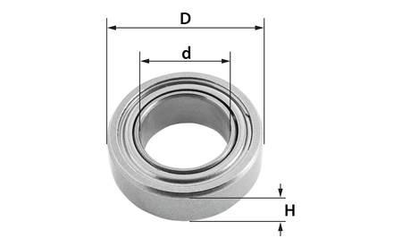 Kugellager ohne Ring Ø 22 mm | d: 12,7 mm - sautershop