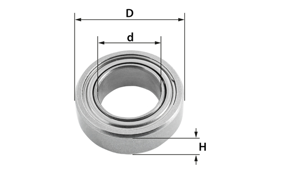 Kugellager ohne Ring Ø 22 mm | d: 12,7 mm - sautershop