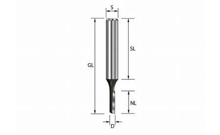 Nutfräser HW (HM) D2 x AL6 x S8 - sautershop