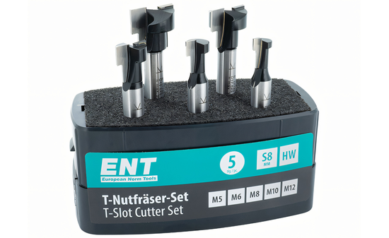 T-Nutfräser Set 5-teilig M5 - M6 - M8 - M10 - M12 - sautershop