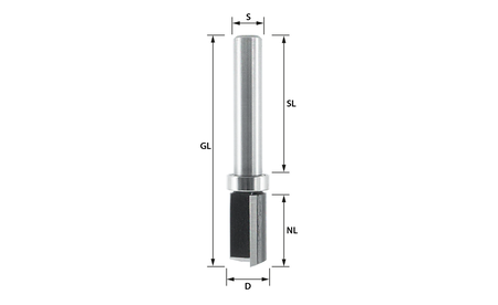 Bündigfräser HW Ø12 mm | Nutzlänge: 19 mm - sautershop