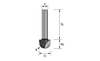 Hohlkehlfräser HW (HM) Z2 R:11mm - sautershop