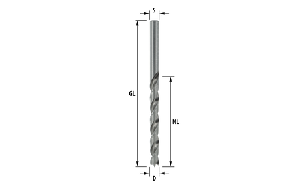 Holzspiralbohrer HSS-G Ø 3,0 mm - lang - 5 Stück - sautershop