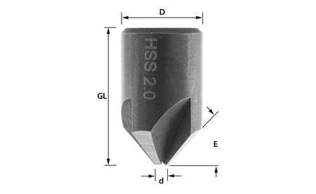 Aufsteckversenker HSS-G Ø 2 mm - sautershop