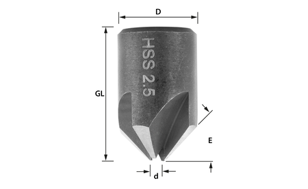 Aufsteckversenker HSS-G Ø 2,5 mm - sautershop