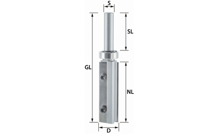 Wendeplatten Bündigfräser mit Kugellager am Schaft Ø 16 mm - sautershop