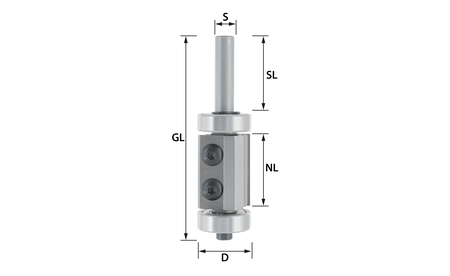 WPL Bündigfräser Z2 mit 2-fach Kugellager Ø 22 mm - sautershop
