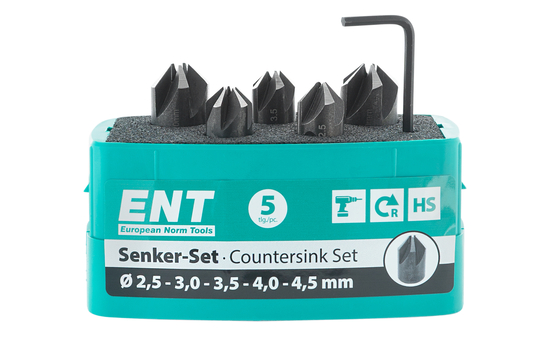 Aufstecksenker-Set ENT 5-teilig HSS  Ø 2,5 - 4,5 mm - sautershop