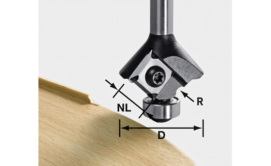 Wendeplatten-Abrundfräser HW S8 HW R2 D28 KL12,7OFK - sautershop