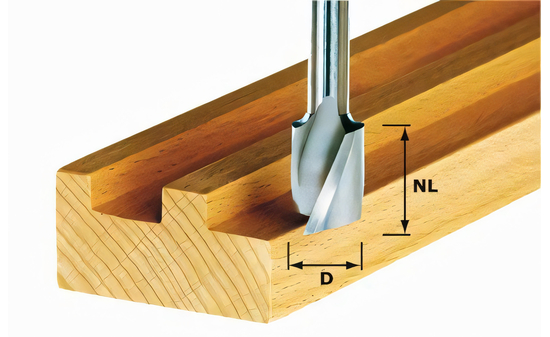 Spiralnutfräser HS Schaft 8 mm HS Spi S8 D12/20 - sautershop