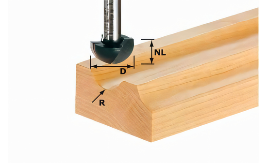 Hohlkehlfräser HW Schaft 8 mm HW S8 R4 - sautershop