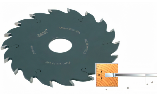 Nutsägeblatt - Nutfräser 150 x 2 x 30 mm, Z=18 - sautershop