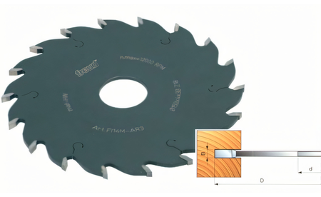 Nutsägeblatt - Nutfräser 150 x 1,5/2,2 x 30 mm, Z=18 - sautershop