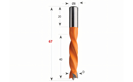 Bohrer für Durchbohrung D 5 mm - sautershop