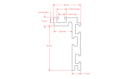 L-Form Profilschiene 1219 mm - sautershop