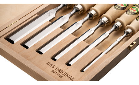 Two Cherries chisel set in wooden box, 6 pieces KI-1101000 1