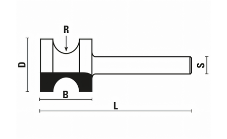 Halbstabfräser ohne Kugellager D 16,7 mm - sautershop