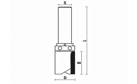 Bündigfräser mit KL am Schaft Ø 25,4 mm - sautershop