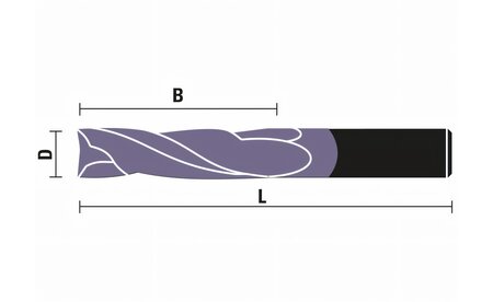 DIA® PERFORMANCE Spiralnutfräser D 10 mm - Z3 - sautershop