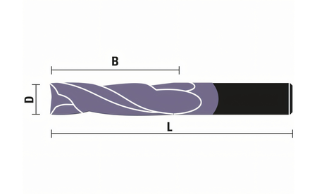 DIA® PERFORMANCE Spiralnutfräser D 3 mm - Z2 - sautershop