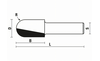 Hohlkehlfräser R 6,4 mm, D 12,7 mm - sautershop