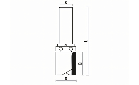 Bündigfräser mit KL am Schaft Ø 19 mm - sautershop