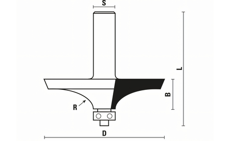 Tischkanten- und Handlauffräser mit Anlauflager D 69 mm - sautershop