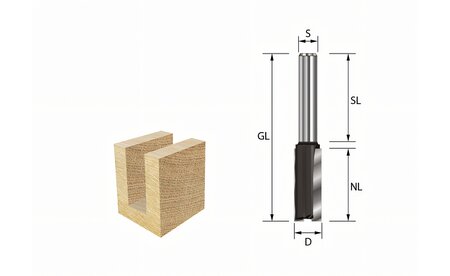 Nutfräser HW Z2 D: 17mm NL: 19mm - sautershop