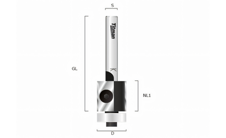 Wendeplatten Bündigfräser mit Kugellager stirnseitig Ø 19 mm - sautershop