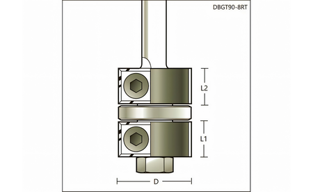 Doppel-Bündigfräser HW (HM) Z=2+2 - sautershop