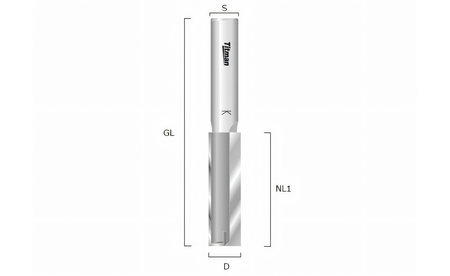 Nutfräser HW Z2 D: 19mm NL: 50mm - sautershop