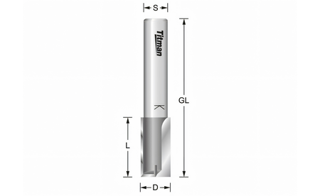 Nutfräser Z2 Ø 2 mm mit Grundschneide - sautershop