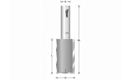 Nutfräser HW Z2 D: 27mm NL: 25mm - sautershop