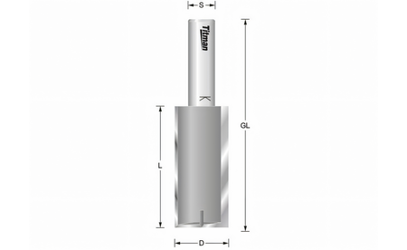 Nutfräser Z2 Ø5 mit Bohrschneide - sautershop