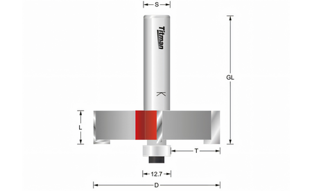 Falzfräser HW (HM) mit Kugellager Ø57 mm - sautershop