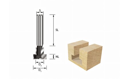 T-Nutfräser Ø 15mm - sautershop