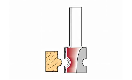 Halbstabfräser HM Z2 R: 6mm NL: 30mm - sautershop