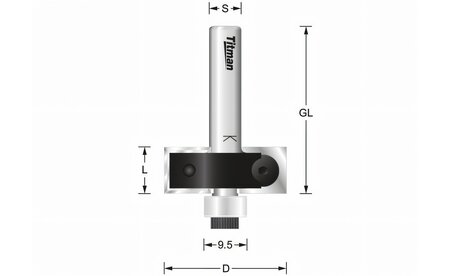 Wendeplatten-Falzfräser HW (HM) mit 1 Kugellager - sautershop