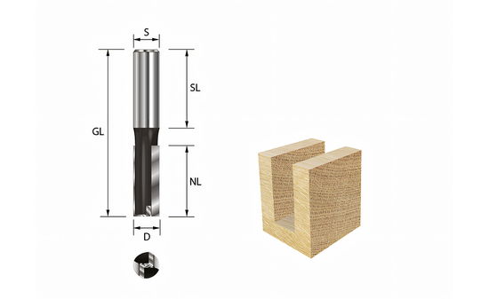 Nutfräser HW Z2 D: 40mm NL: 15mm - sautershop