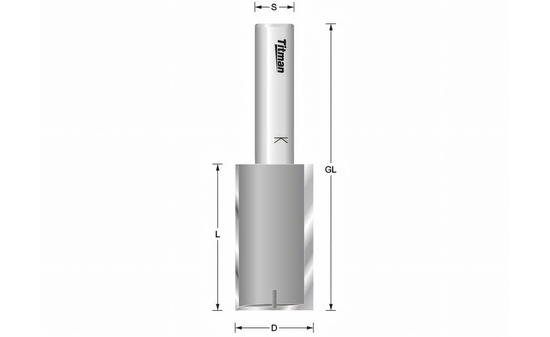 Nutfräser HW Z2 D: 14mm NL: 50mm - sautershop