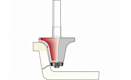 Abrund-/Fasefräser Corian Ø 46 mm 9° - sautershop