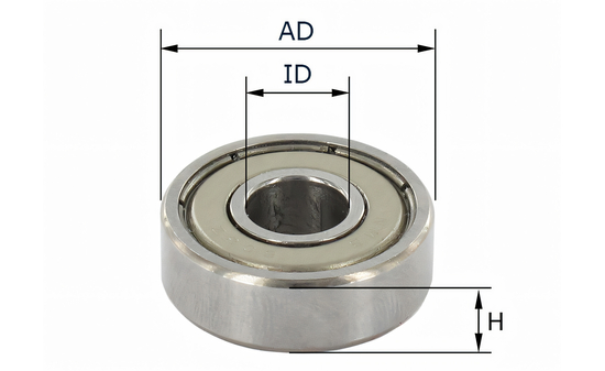 Kugellager für Oberfräser AD: 12,7mm ID: 6,35mm - sautershop