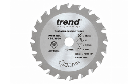 HM Kreissägeblatt 85 x 1,6/1,2 x 10 mm, Z=20 - sautershop
