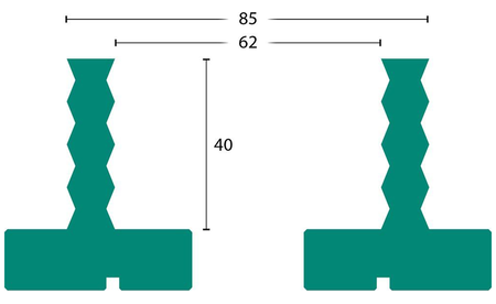 Schwalbenschwanz-Aufsatzbacken "Deep Grip" I-145-502670 1