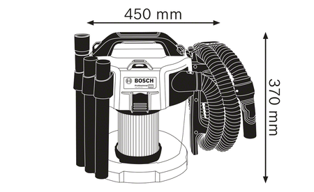 BOSCH GAS 18V-10 L Professional Akku-Staubsauger B-0-601-9C6-302 2