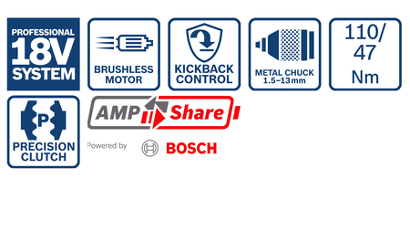 BOSCH GSR 18V-110 C Professional Akku-Bohrschrauber B-0-601-9G0-10A 3