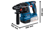 BOSCH GBH 18V-22 Professional Akku-Bohrhammer mit SDS plus B-0-611-924-003 2